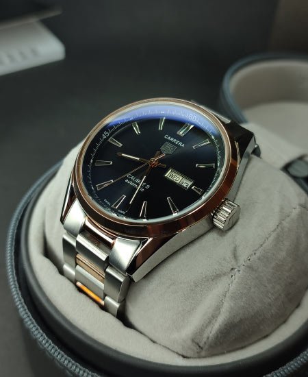 TAG Heuer watch Carrera Calibre 5 Black Dail Two Tune