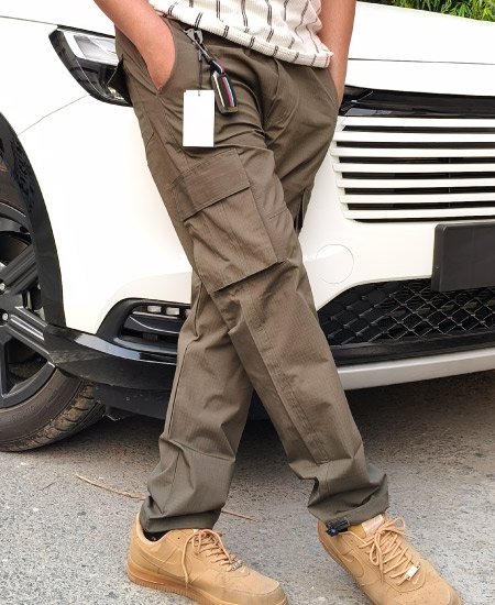 Zara Self Green Cargo Trousers