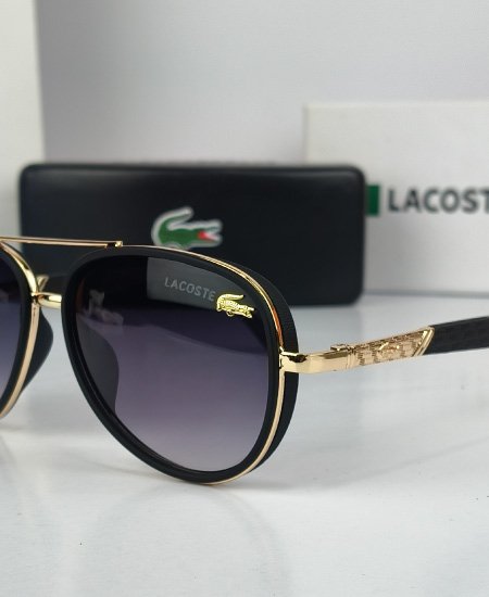 1.2 Lacoste Sunglasses Golden Black Aviator