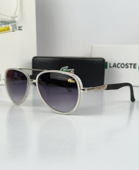 Lacoste Aviator Sunglasses Snow Black