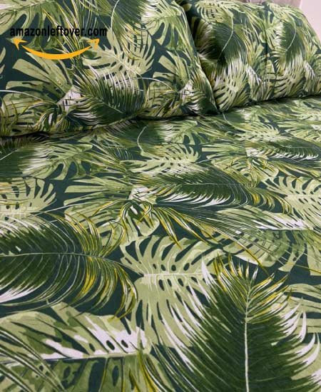 A Cotton Palm Leaves Bed Sheet