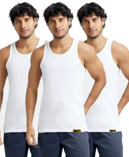 Jungle Tree 100% Organic Cotton Vest Pack of 3 - Image 4