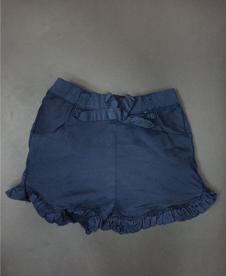Girls Denim Cotton Navi Blue Shorts