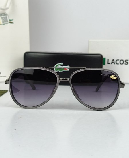 Lacoste Aviator Sunglasses Matlick Black - Image 3