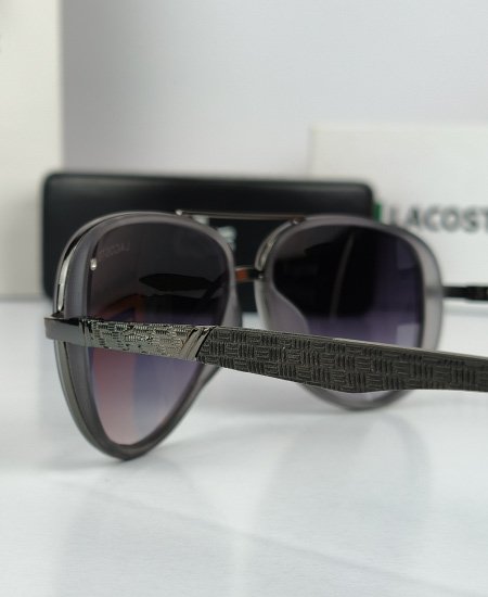 Lacoste Aviator Sunglasses Matlick Black - Image 4