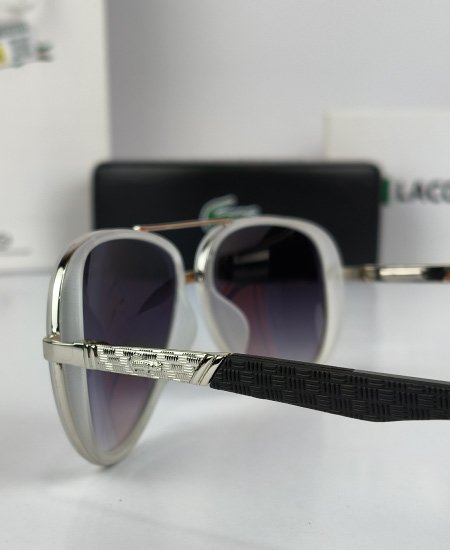 Lacoste Aviator Sunglasses Snow Black - Image 4