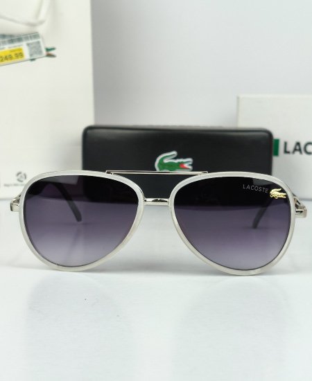 Lacoste Aviator Sunglasses Snow Black - Image 3