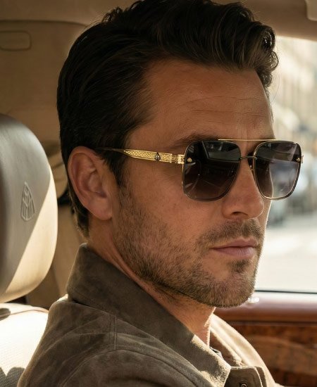 Maybach Sunglasses Golden Black May61